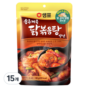 샘표 송추계곡 닭볶음탕 양념, 180g, 15개