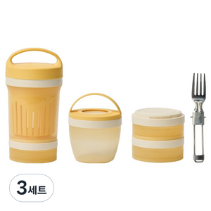 이지앤프리 프레시타워 과일샐러드 도시락통 3종 스타터팩 세트, 망고, 3세트
