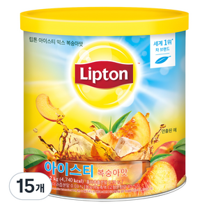 립톤 아이스티 믹스 복숭아맛, 1.2kg, 1개입, 15개