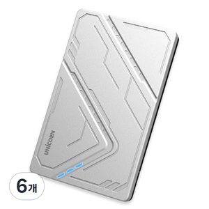 유니콘 USB3.1 케이블 원터치 슬라이드조립 외장하드 케이스 78 x 121 x 14 mm, 선택1, HDD-300V, 6개