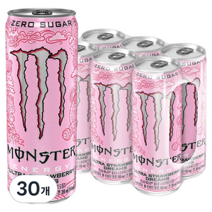 몬스터에너지 드링크 울트라 스트로베리 드림즈, 355ml, 30개