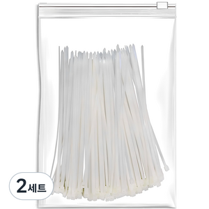 엔더 플렉시블 케이블 타이, 2세트, 화이트