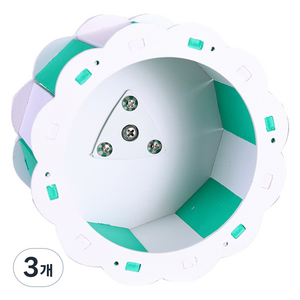 요런개 컬러풀 해바라기 소동물 쳇바퀴 21cm, 그린, 3개