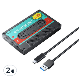 오리코 2.5인치 SSD HDD C타입 외장하드케이스, 2개, 2580C3-V1