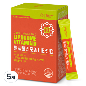 대상웰라이프 쿨멜팅 리포좀 비타민D, 45g, 5개
