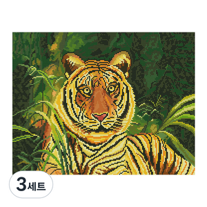 아이러브페인팅 동물 DIY 보석십자수 50 x 40 cm, 숲속의왕, 3세트