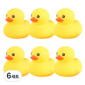 오리 목욕놀이완구 8cm 6p, 혼합 색상, 6세트