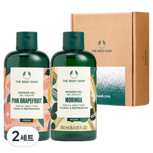 더바디샵 핑크 그레이프후룻 샤워젤 250ml + 모링가 샤워젤 250ml 선물세트, 2세트