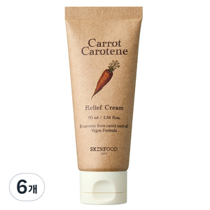 스킨푸드 캐롯 카로틴 릴리프 크림, 70ml, 6개