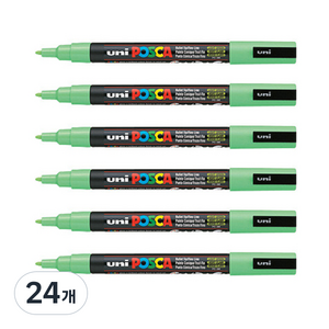 포스카 컬러마커 PC-3M L GREEN, 24개, 1색