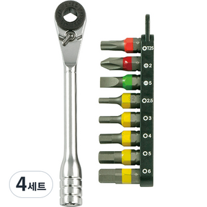 세신버팔로 미니라쳇 & 비트 세트 SB-RBS9S, 4세트