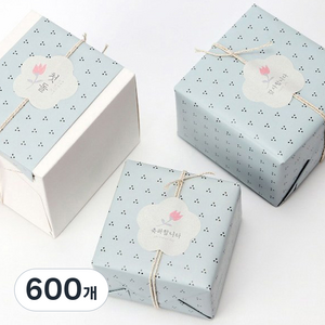 인디케이 꽃 감사 라벨, 혼합색상, 600개