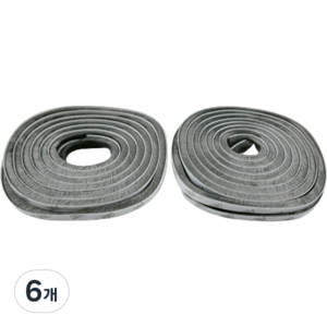 요롬코롬 샷시 모헤어 문풍지 JW04 9mm x 9mm x 5m, 6개