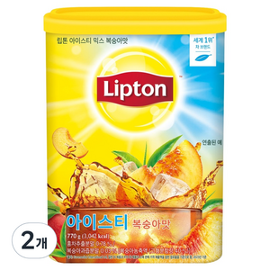 립톤 아이스티 분말 복숭아맛, 770g, 2개
