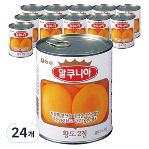 알쿠니아 황도2절 통조림, 840g, 24개