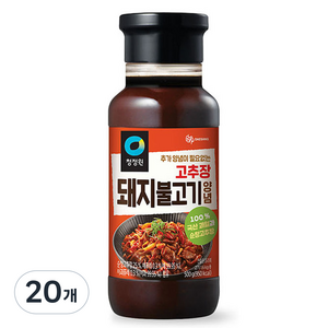 청정원 고추장 돼지불고기 양념, 500g, 20개