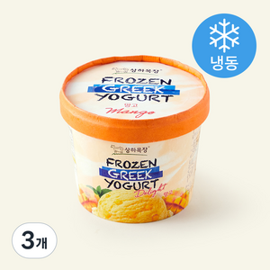 상하목장 프로즌 그릭요거트 Delight 망고 샤베트 (냉동), 3개, 1개입, 350ml