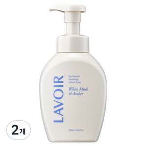 라브아 퍼퓸 포밍 핸드워시 화이트머스크 앤 앰버, 500ml, 2개