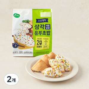 맑은물에 신선명작 삼각 유부초밥 새콤달콤, 320g, 2개