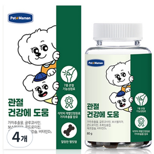 펫또마망 강아지 영양제, 80g, 뼈/관절강화, 4개