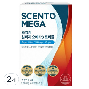 센토메가 초임계 알티지오메가3 트리플 30p, 30정, 2개
