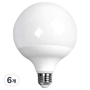 KDT 숏타입 LED 볼전구 12W G95, 전구색, 6개