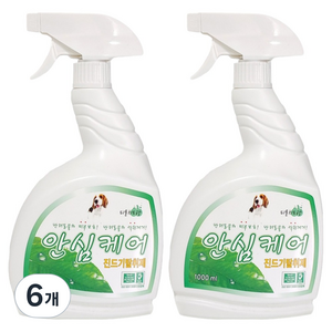 인터펫코리아 반려견 안심케어 진드기 제거용 탈취제, 혼합색상, 1L, 6개