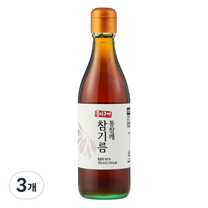 꿀이구마 저온압착 통참깨 참기름, 3개, 350ml