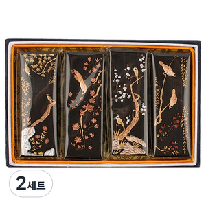 율아트 고급 화조도 송연 먹 4종 세트, 2세트