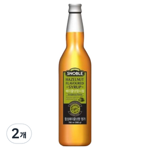 롯데웰푸드 스노블 헤이즐넛향 시럽, 2개, 780ml