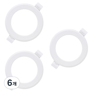 블링라이트 VO LED 방습 욕실 매입 다운라이트 5W 75mm, 화이트 + 주백색, 6개