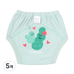 베이비앙 배변훈련팬티 3중방수, 선인장, 5개