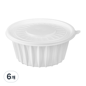 탐사 일회용 면용기 + 뚜껑 195 대 [1.2L], 6개, 100개입