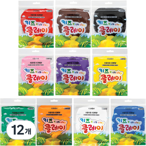 키즈 클레이, 10색 세트, 50g, 12개