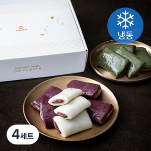 시루조아 3색 앙꼬절편 선물세트 30개입 (냉동), 4세트, 60g