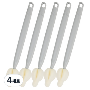 베이비앤아이 크림 롱 젖꼭지솔 5종 세트, 4세트, 쿨그레이
