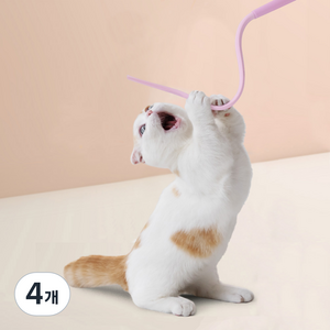 옥희독희 냥잡아봐라 실리콘 낚시대, 핑크, 4개