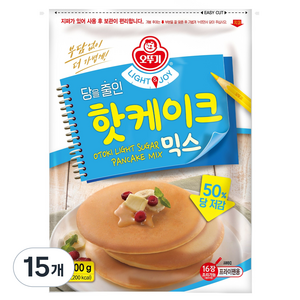 오뚜기 라이트 앤 조이 당을줄인 핫케이크 믹스, 800g, 15개