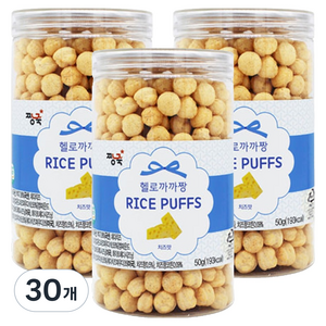 짱죽 헬로 까까짱 라이스 퍼프 아기 과자, 치즈, 30개, 50g