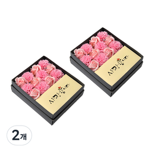 행복한세상 비누꽃 카네이션 용돈박스 소 2p, 핑크, 2개