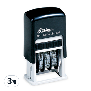Shiny S-300 날짜 일부인 자동스탬프, 청보라색, 3개