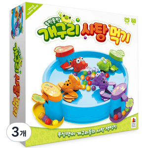 코리아보드게임즈 폴짝폴짝 개구리 사탕먹기, 3개, 혼합색상