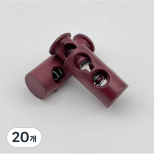 미소로운 타원형 끈길이 조절 버클 24 x 9 x 4.5 mm, 버건디, 20개