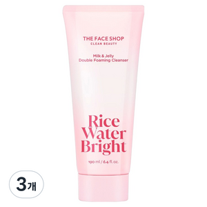 더페이스샵 미감수 브라이트 밀크 앤 젤리 더블 클렌징 폼, 190ml, 3개