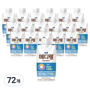 메디웰 고단백 완전균형영양식, 200ml, 72개