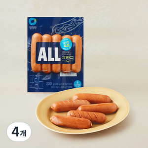 청정원 ALL 프랑크 오리지날, 200g, 4개