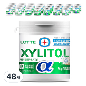 롯데자일리톨 알파 오리지날, 86g, 48개