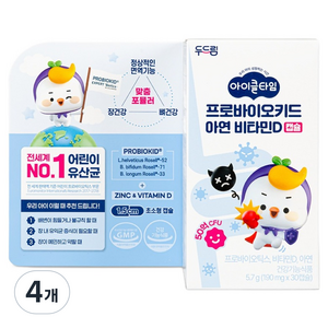 아이클타임 프로바이오키드 아연 비타민D 캡슐 5.7g, 4개, 30회분
