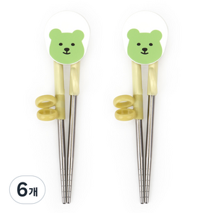 데일리라이크 봉봉 스텐 아동교정젓가락, 03 아보카도, 6개