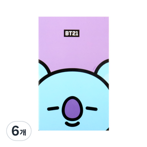 BT21 다이어리S + 스티커 + 포토 프레임 카드, 코야, 6개